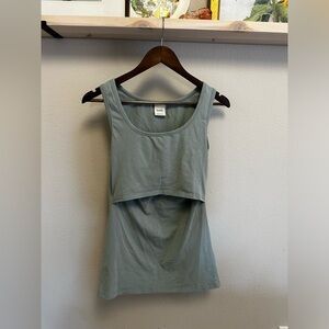 Boob Design breastfeeding/nursing Tank top in light blue.